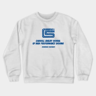 1962 Carroll Shelby School of High Performance Driving  - blue distressed print Crewneck Sweatshirt